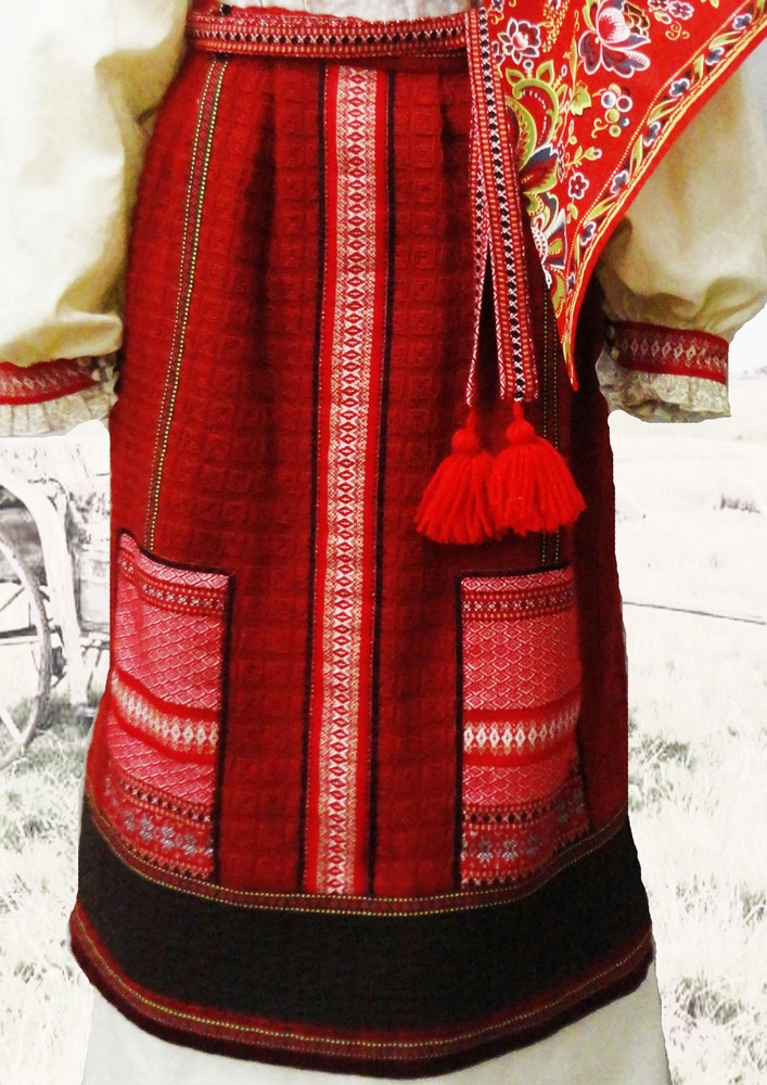 Юбка-понёва ГФ-608 АМ бордовый